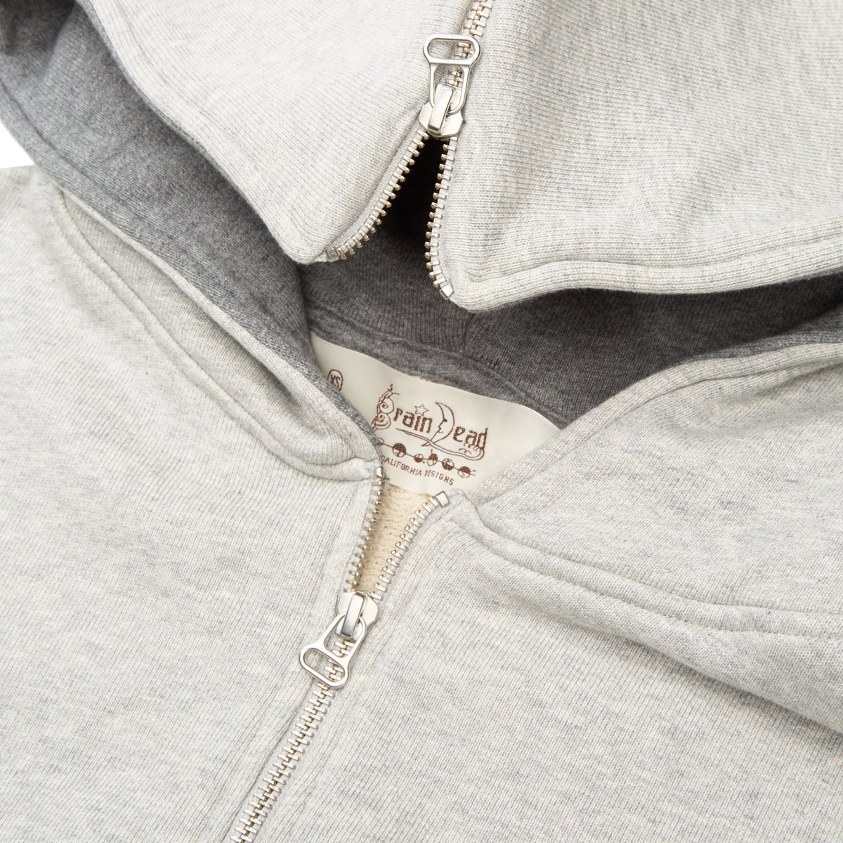 Brain Dead Zip Hoodie (Heather Grey)