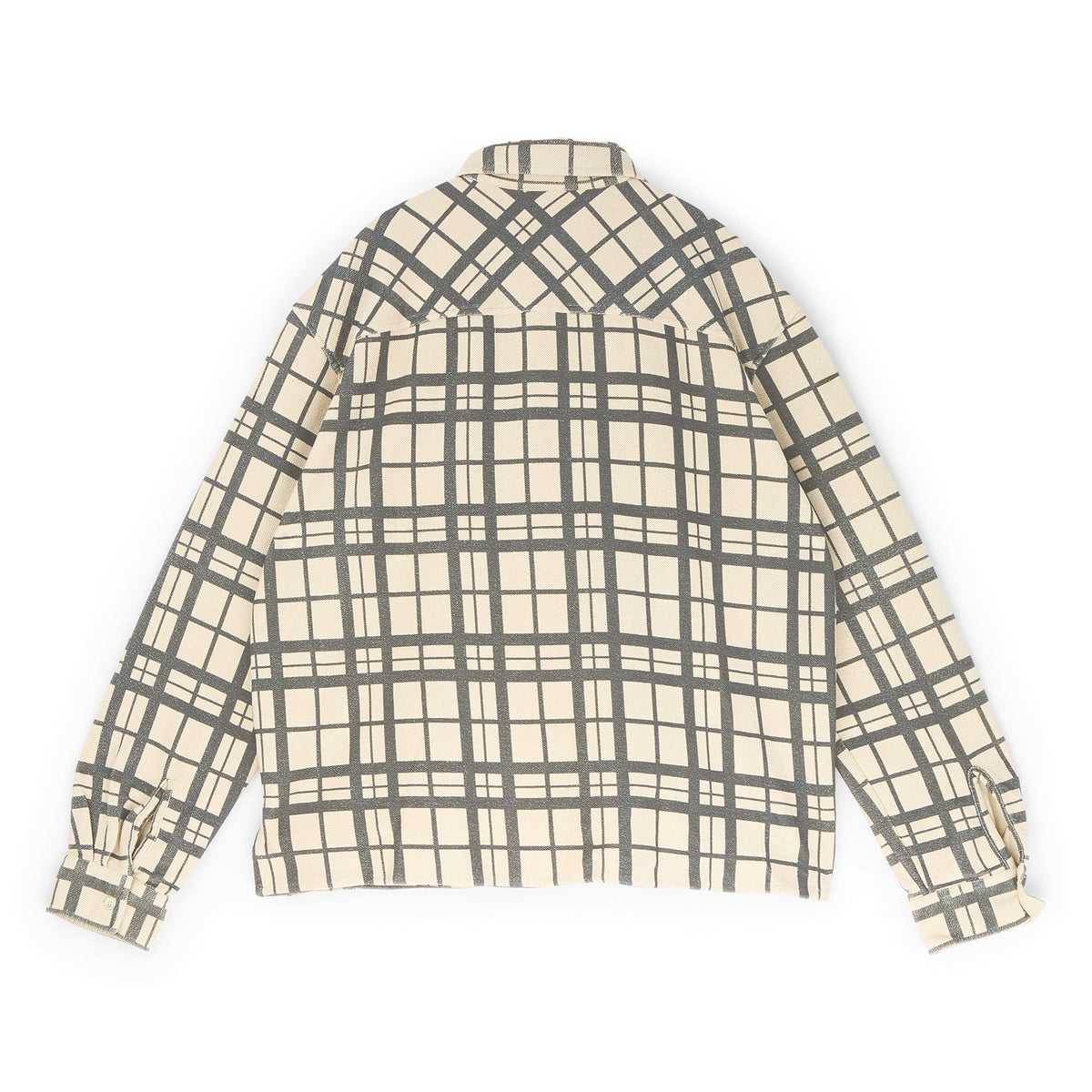 Brain Dead Plaid French Terry Button Up (Sand)