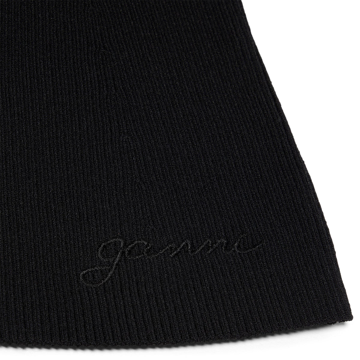 GANNI Melange Knit Top (Black)