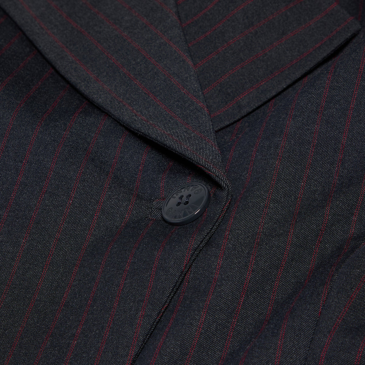 GANNI Stretch Stripe Blazer (Phantom)