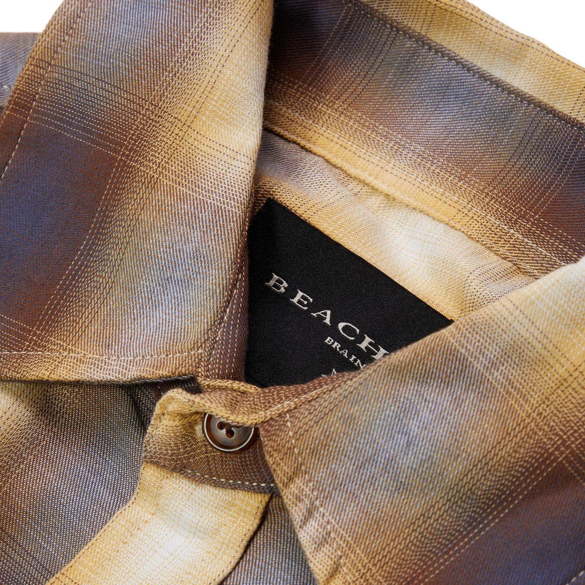 Beach Brains Big Long Sleeve Shirt (Sun plaid)