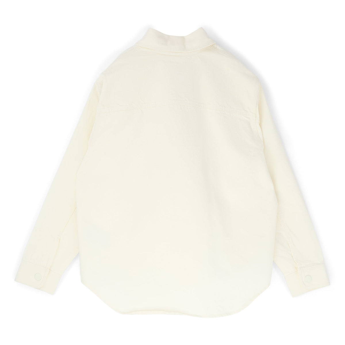 AMI Overshirt With Knitted AMI De Coeur (Blanc creme)