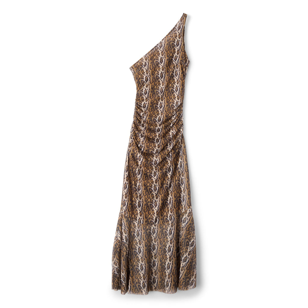 House of Sunny Leopard Asymmetric Dress (Multi)